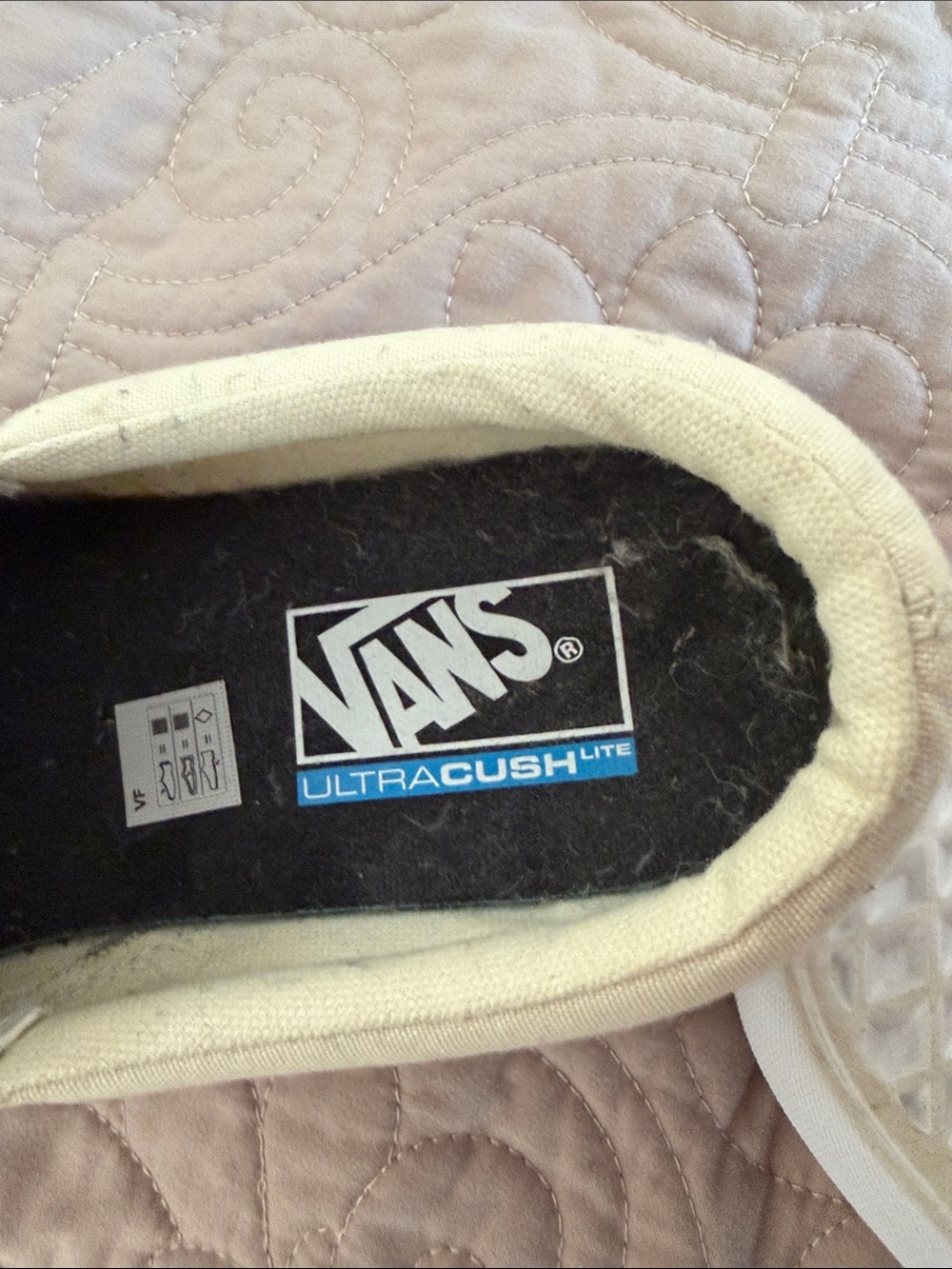 Vans Black/White Checkerboard Ultracush Lightweight Slip-On Sneakers (9) - Picture 7 of 7